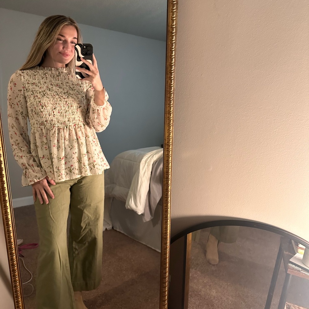 Floral Smocked Blouse